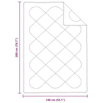 Bettdecke mit Kissen 2 pcs Weiß 140 x 200 cm Mikrofaser