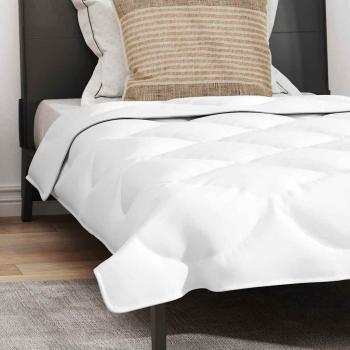 Bettdecke mit Kissen 2 pcs Weiß 155 x 200 cm Mikrofaser