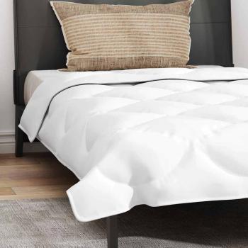 Bettdecke mit Kissen 2 pcs Weiß 135 x 220 cm Mikrofaser