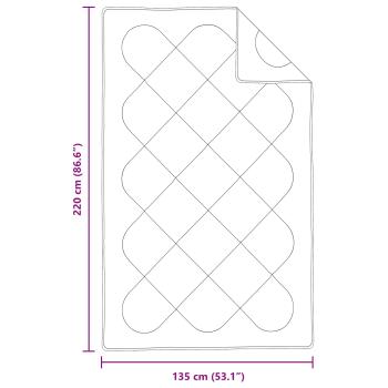 Bettdecke mit Kissen 2 pcs Weiß 135 x 220 cm Mikrofaser