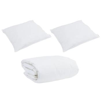 Bettdecke Sonstiges mit Kissen 3 pcs Weiß 240 x 220 cm Daunen