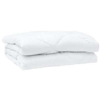 Bettdecke mit Kissen 3 pcs Weiß 240 x 220 cm Mikrofaser