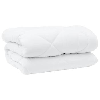 Winterbettdecke mit Kissen 3 pcs Weiß 200 x 220 cm Mikrofaser
