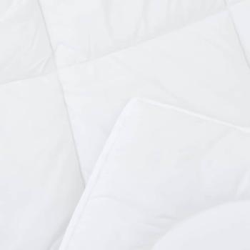 Winterbettdecke mit Kissen 3 pcs Weiß 260 x 220 cm Mikrofaser