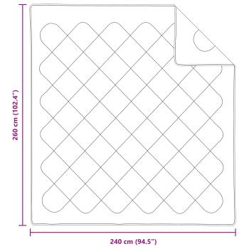 Winterbettdecke mit Kissen 3 pcs Weiß 240 x 260 cm Mikrofaser