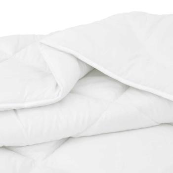 Winterbettdecke mit Kissen 3 pcs Weiß 200 x 200 cm Mikrofaser