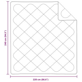 ARDEBO.de - Bettdecke Sonstiges mit Kissen 3 pcs Weiß 240 x 220 cm Mikrofaser