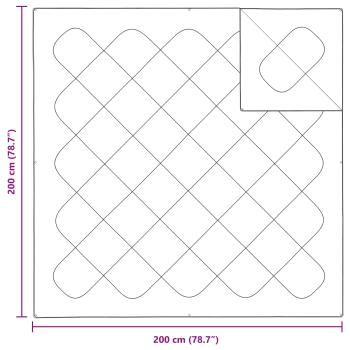 ARDEBO.de - Bettdecke Sonstiges mit Kissen 3 pcs Weiß 200 x 200 cm Mikrofaser