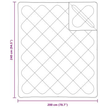 Bettdecke Sonstiges mit Kissen 3 pcs Weiß 240 x 200 cm Mikrofaser