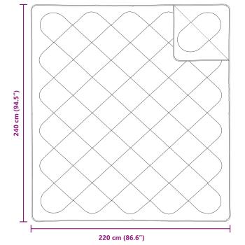 Bettdecke Sonstiges mit Kissen 3 pcs Weiß 240 x 220 cm Mikrofaser