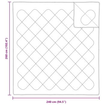 Bettdecke Sonstiges mit Kissen 3 pcs Weiß 240 x 260 cm Mikrofaser