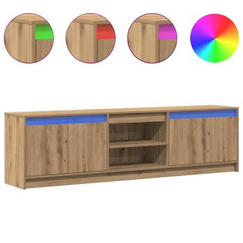 TV-Schränk Braun 182 x 34 x 50 cm Wuchsplatte und Spanplatte