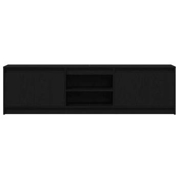 TV-Schränk Schwarz 182 x 34 x 50 cm Wuchsplatte und Spanplatte