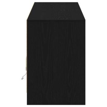 TV-Schränk Schwarz 182 x 34 x 50 cm Wuchsplatte und Spanplatte