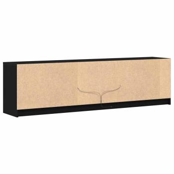 TV-Schränk Schwarz 182 x 34 x 50 cm Wuchsplatte und Spanplatte