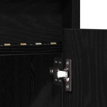 TV-Schränk Schwarz 182 x 34 x 50 cm Wuchsplatte und Spanplatte