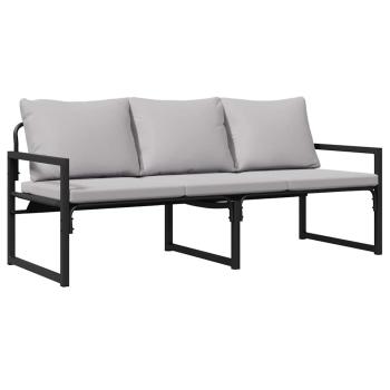 Garten-Sofa-Set 6 pcs Schwarz 61 x 72,5 x 71 cm Stahl