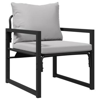 Garten-Sofa-Set 6 pcs Schwarz 61 x 72,5 x 71 cm Stahl