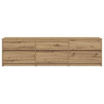 TV-Schränk Braun 181 x 34 x 50 cm Spanplatte und LED-Lichter