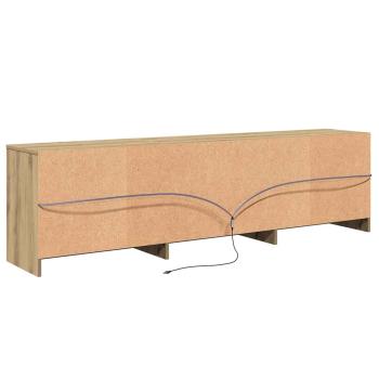 TV-Schränk Braun 181 x 34 x 50 cm Spanplatte und LED-Lichter