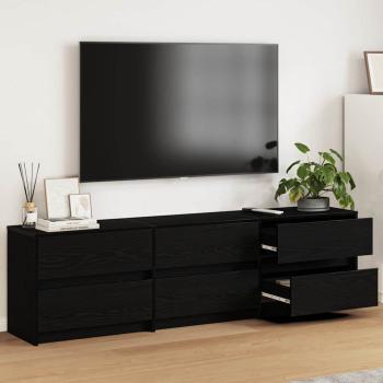 ARDEBO.de - TV-Schränk Schwarz 182 x 34 x 50 cm Holzwerkstoff