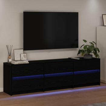 TV-Schränk Schwarz 182 x 34 x 50 cm Holzwerkstoff