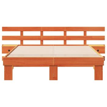 Bettgestell mit Schubladen Braun 150 x 200 cm