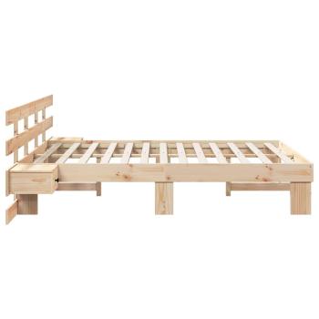 Bettgestell mit Schubladen Braun 140 x 200 cm