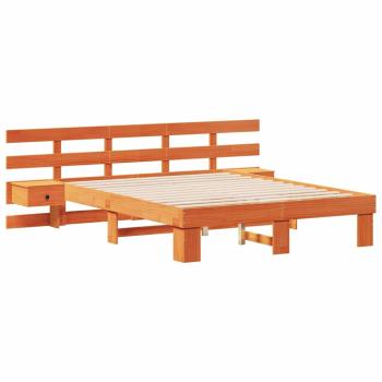 Bettgestell mit Schubladen Braun 140 x 200 cm