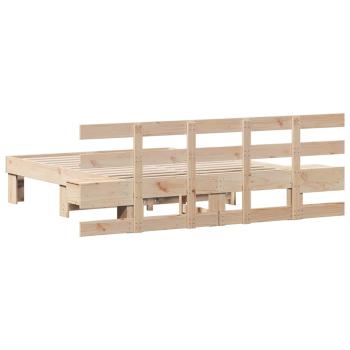 Bettgestell mit Schubladen Braun 140 x 190 cm