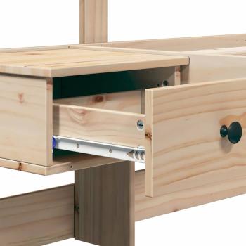 Bettgestell mit Schubladen Braun 140 x 190 cm
