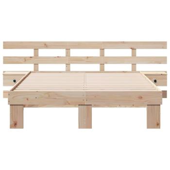 Bettgestell mit Schubladen Braun 120 x 190 cm Massivholz Kiefer