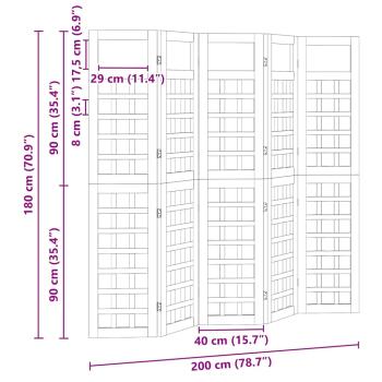 Outdoor Sichtschutz 5 pcs Braun 200 x 180 cm