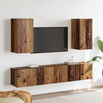 ARDEBO.de - TV-Schrank-Set 4 pcs Altholz 160 x 30 x 30 cm Holzwerkstoff