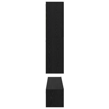 TV-Schrank-Set mit Regal Sonstiges mit Speicher mit Tür 8 pcs Schwarze Eiche Holzwerkstoff