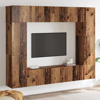 ARDEBO.de - TV-Schrank-Set 8 pcs Altholz 80 x 30 x 30 cm Holzwerkstoff