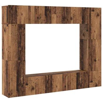 TV-Schrank-Set 8 pcs Altholz 80 x 30 x 30 cm Holzwerkstoff