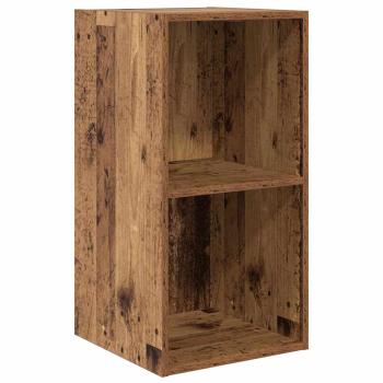 TV-Schrank Set mit Regal Altholz 37 x 37 x 107 cm Holzwerkstoff