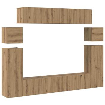 TV-Schrank-Set 8 pcs Braun 30,5 x 30 x 90 cm Holzwerkstoff