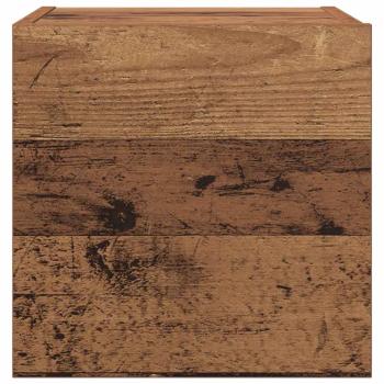 TV-Schrank-Set mit Regal Wandmontiert mit Speicher mit Tür 6 pcs Altholz 100 x 30 x 30 cm Holz