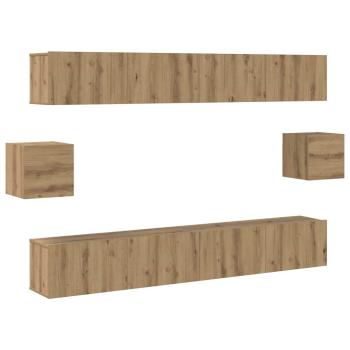 TV-Schrank-Set 6 pcs Handwerklich alt 100 x 30 x 30 cm