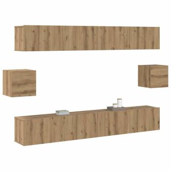 TV-Schrank-Set 6 pcs Handwerklich alt 100 x 30 x 30 cm