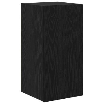 TV-Schrank-Set mit Regal Wandmontiert mit Speicher mit Tür 5 pcs Schwarze Eiche Holzwerkstoff