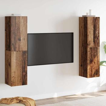 ARDEBO.de - TV-Schrank-Set 4 pcs Altholz 30,5 x 30 x 60 cm Holzwerkstoff