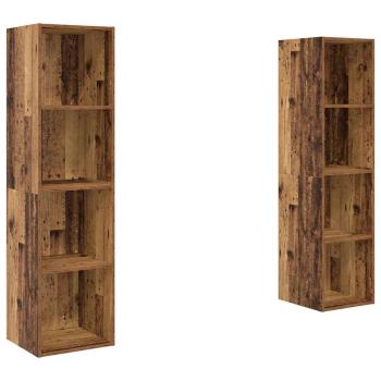 TV-Schrank-Set 2 pcs Braun 37 x 37 x 142,5 cm Holzwerkstoff
