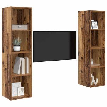 TV-Schrank-Set 2 pcs Braun 37 x 37 x 142,5 cm Holzwerkstoff