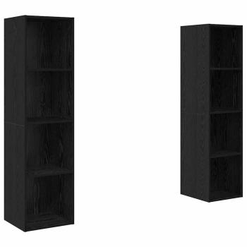 TV-Schrank-Set 2 pcs Schwarz 37 x 37 x 142,5 cm Holzwerkstoff
