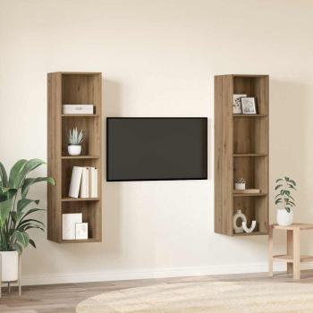 TV-Schrank-Set 2 pcs Braun 37 x 37 x 142,5 cm Holzwerkstoff