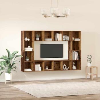 TV-Schrank-Set 4 pcs Braun 37 x 37 x 142,5 cm Holzwerkstoff