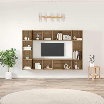 ARDEBO.de - TV-Schrank-Set 4 pcs Braun 37 x 37 x 142,5 cm Holzwerkstoff
